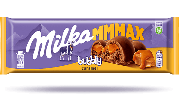 MILKA CZEKOLADA MMMAX BUBBLE caramel